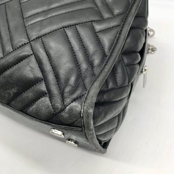 Michael Kors Black Quilted Leather Kathy Shoulder Bag - Picture 8 of 10